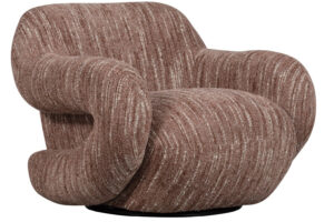 WOOOD Starorůžové otočné křeslo Folke