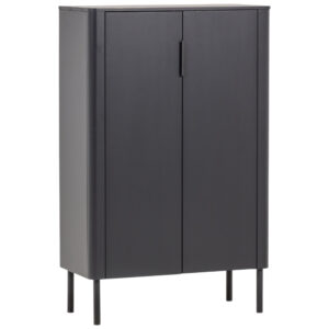 WOOOD Černá dřevěná komoda Gunnar 85 x 39 cm