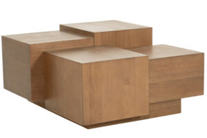 Eleonora Hnědý dubový konferenční stolek Quinten 80 x 80 cm