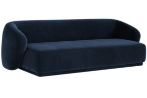 Maison Heritage Královsky modrá sametová trojmístná pohovka Jane 220 cm