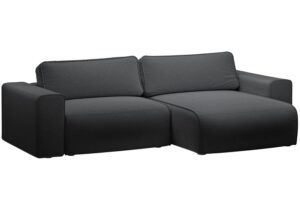 Micadoni Tmavě šedá rozkládací pohovka Victor 246 cm