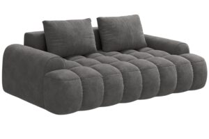 Cosmopolitan Design Šedá sametová trojmístná pohovka Linz 200 cm