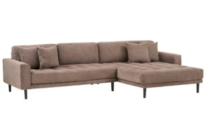 Nordic Living Hnědá rohová pohovka Lido 290 cm