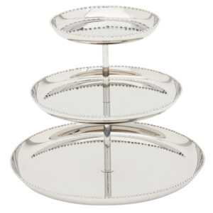 Kave Home Nerezový etažér Nirela