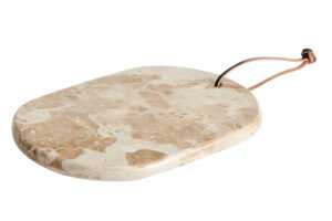 Kave Home Béžové mramorové servírovací prkénko Orlina 25 x 18 cm
