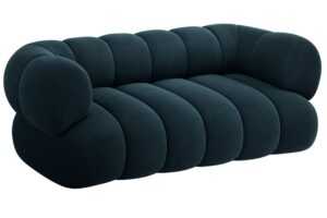 Cosmopolitan Design Tmavě modrá sametová dvoumístná pohovka Koge 180 cm