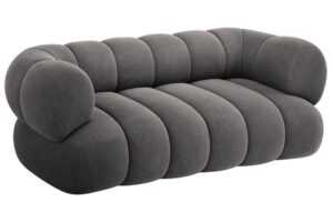 Cosmopolitan Design Šedá sametová dvoumístná pohovka Koge 180 cm