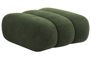 Cosmopolitan Design Zelená sametová podnožka Koge 95 x 95 cm