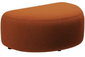 Micadoni Oranžová sametová podnožka Kate II. 99 x 60 cm