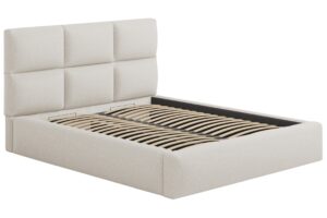 Windsor & Co Světle béžová dvoulůžková postel Libera 180 x 200 cm s úložným prostorem