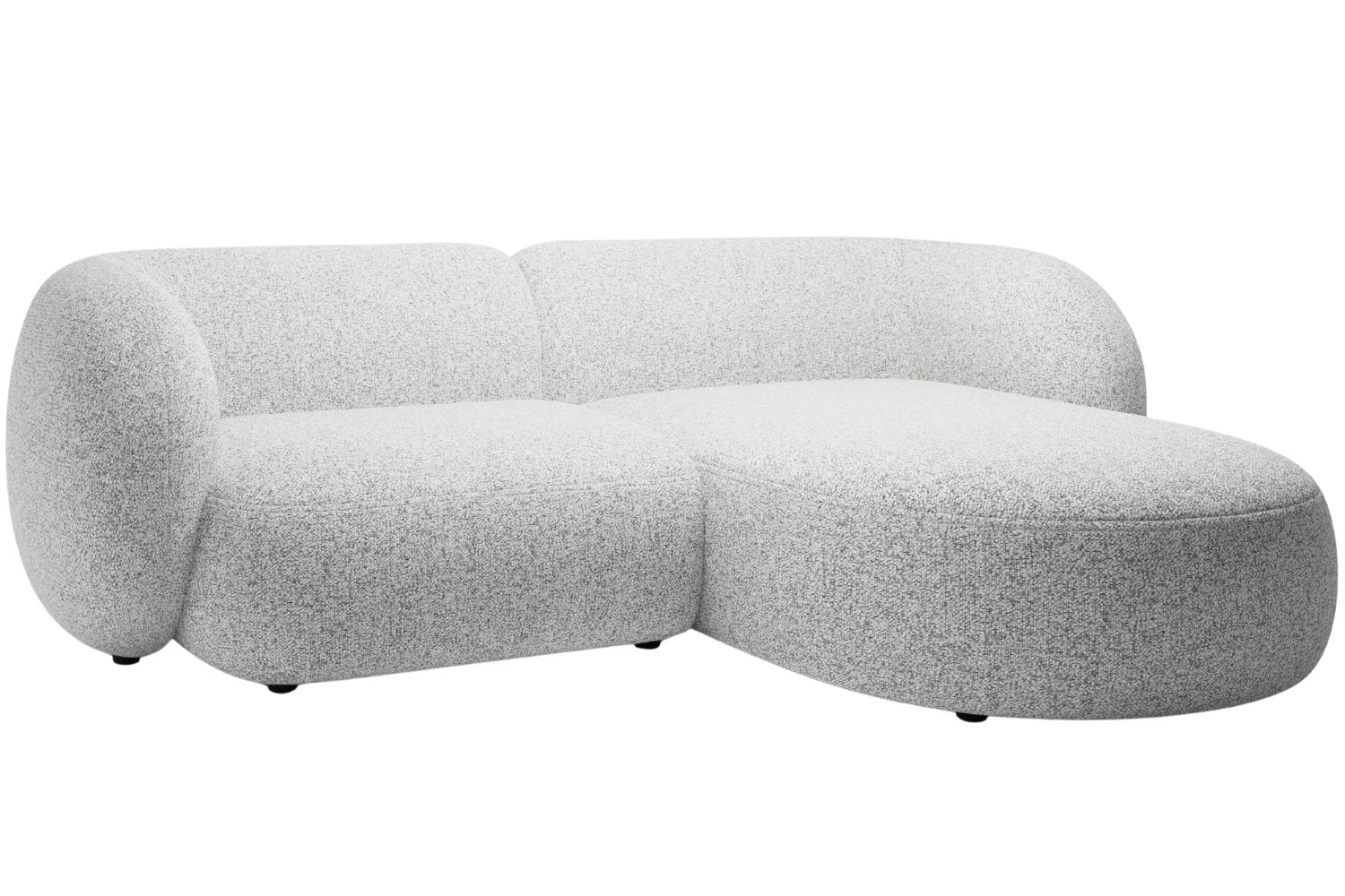 Micadoni Světle šedá rohová pohovka Kate 255 cm