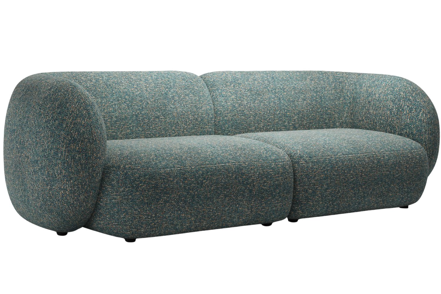 Micadoni Modrá čtyřmístná pohovka Kate 243 cm