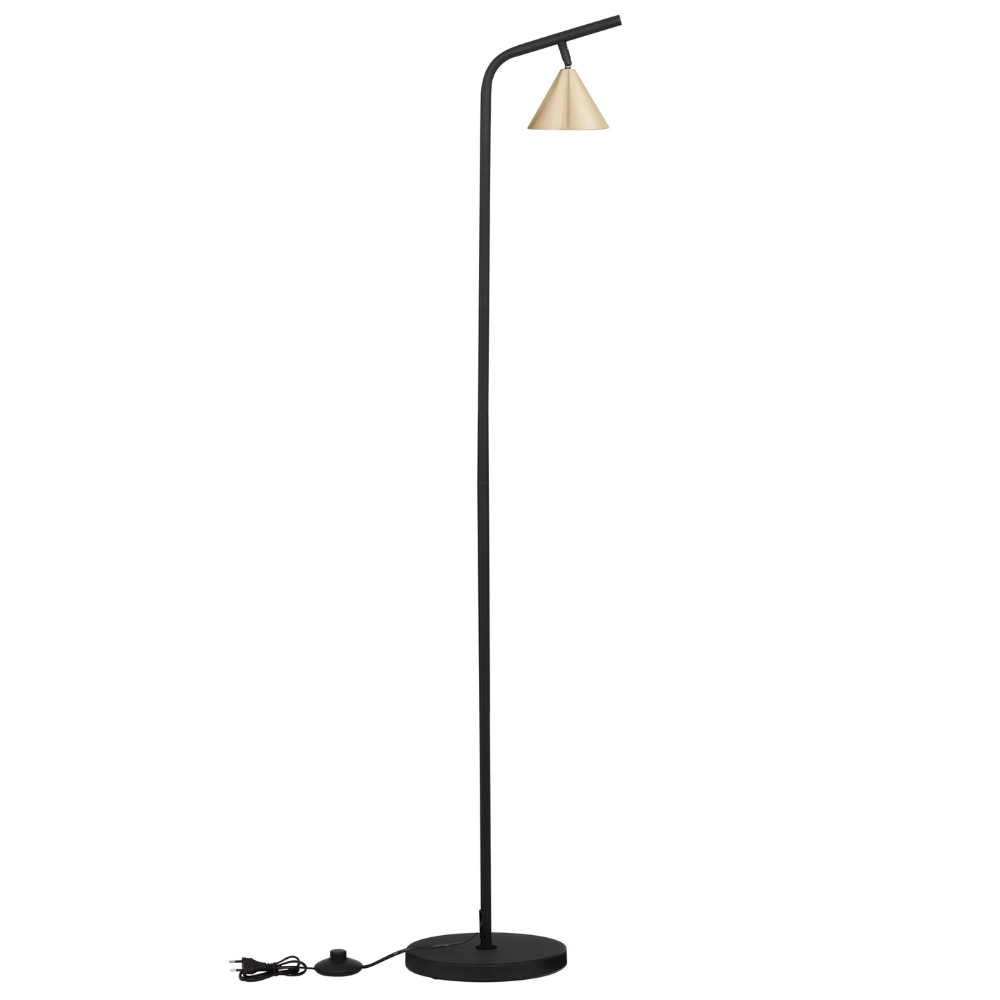 Nova Luce Zlatá kovová stojací lampa Conico 135 cm