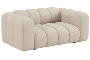 Micadoni Béžová bouclé dvoumístná pohovka Lupine 170 cm