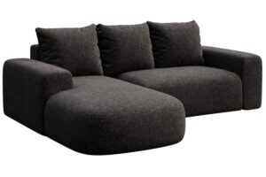 Rodier Antracitově šedá rohová pohovka Monce 255 cm