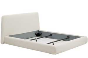 Kave Home Béžová dvoulúžková postel Martina 160 x 200 cm