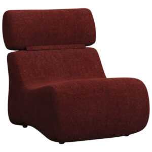 Kave Home Bordově červené bouclé křeslo Club