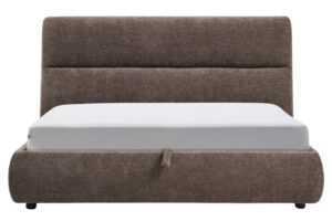 Kave Home Hnědá dvoulůžková postel Dafra 160 x 200 cm s úložným prostorem