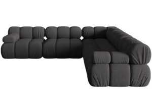 Micadoni Šedá rohová pohovka Bellis 282 cm