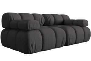 Micadoni Šedá dvoumístná pohovka Bellis 188 cm