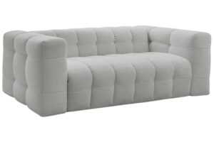 Bobochic Paris Světle šedá bouclé rozkládací pohovka Cloud 228 cm