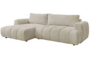 Bobochic Paris Béžová bouclé rozkládací pohovka Fuji 292 cm