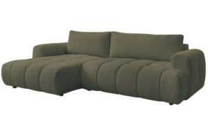 Bobochic Paris Zelená bouclé rozkládací pohovka Fuji 292 cm