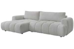 Bobochic Paris Světle šedá bouclé rozkládací pohovka Fuji 292 cm