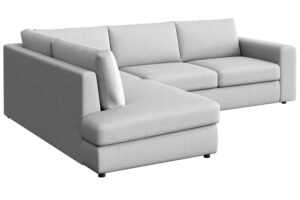 Rodier Světle šedá rohová pohovka Baga 297 cm