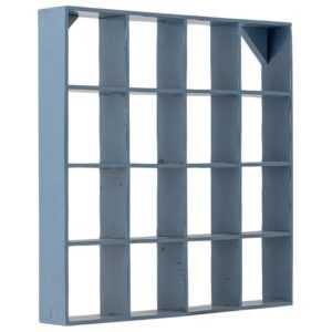 Bloomingville Modrá nástěnná police Bekka 70 x 70 cm