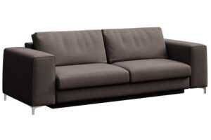 Rodier Šedá sametová rozkládací pohovka Rene 256 cm