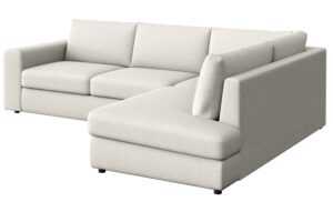 Rodier Krémově bílá rohová pohovka Baga 297 cm