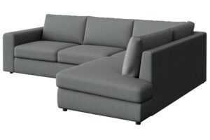 Rodier Šedá rohová pohovka Baga 297 cm