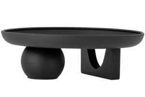 Bloomingville Černý kovový dekorativní tác Dustin 26 cm