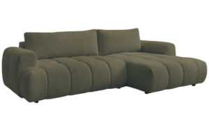 Bobochic Paris Zelená bouclé rozkládací pohovka Fuji 292 cm