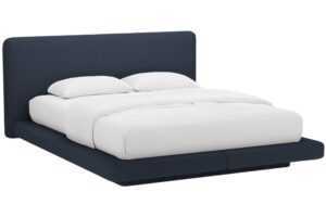 Micadoni Královsky modrá dvoulůžková postel Linea 180 x 200 cm