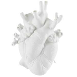 Seletti Bílá porcelánová váza Love in Bloom 25 cm