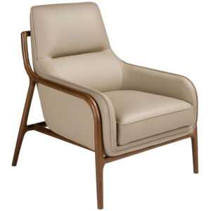 Angel Cerdá Béžové kožené křeslo No. 5177