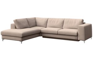 Rodier Béžová sametová rozkládací pohovka Rene 302 cm