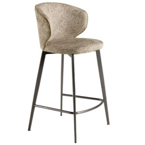 Angel Cerdá Hnědá čalouněná barová židle No. 4241