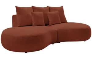 Bobochic Paris Terakotově oranžová bouclé trojmístná pohovka Saint-Germain 260 cm