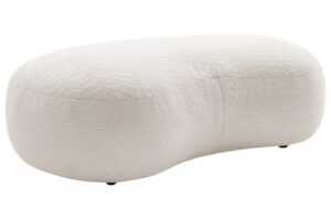 Bobochic Paris Bílá bouclé podnožka Saint-Germain 147 x 90 cm