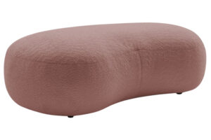 Bobochic Paris Růžová bouclé podnožka Saint-Germain 147 x 90 cm