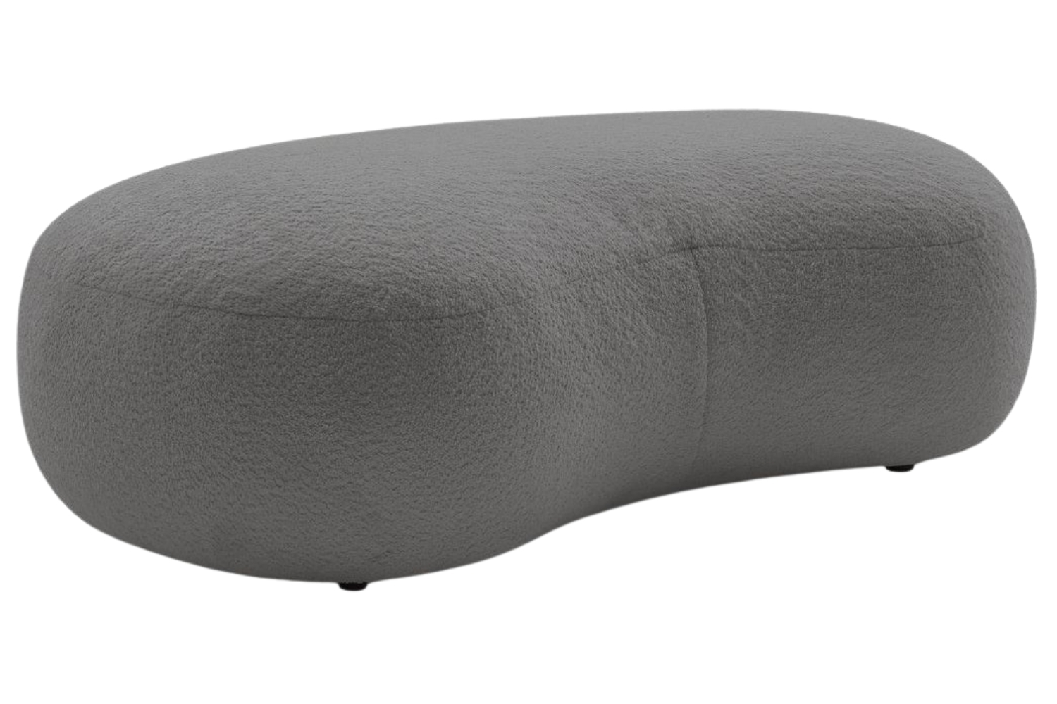 Bobochic Paris Světle šedá bouclé podnožka Saint-Germain 147 x 90 cm