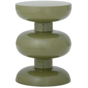 Bloomingville Zelený kovový odkládací stolek Alba Ø 33