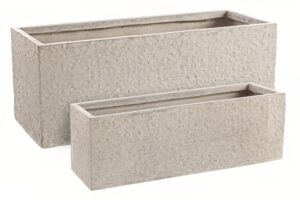 Bizzotto Set dvou zahradních květináčů Sendy 70x23/ 80x30 cm