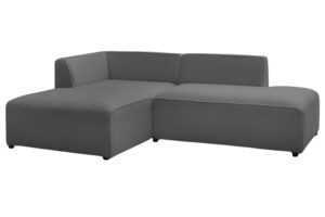 Bobochic Paris Tmavě šedá bouclé rohová pohovka Megeve 250 cm