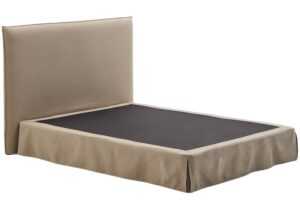 Kave Home Béžová dvoulůžková postel s čelem Jaira 150 x 190 cm