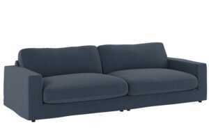 Rowico Modrá čtyřmístná pohovka LANGDON 271 cm