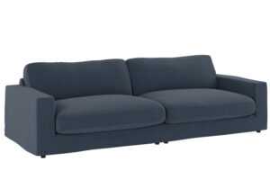 Rowico Modrá čtyřmístná pohovka LANGDON 271 cm